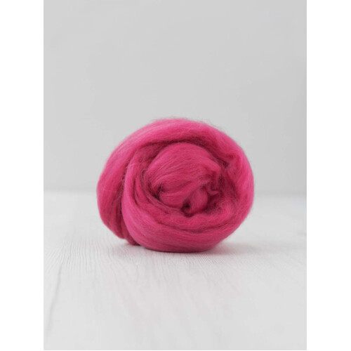 Raspberry Wool Tops 19 Micron (Size: 50gm)
