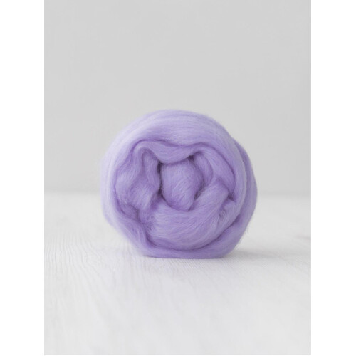DHG 19 micron Wool Tops LAVENDER [SIZE: 50gms]