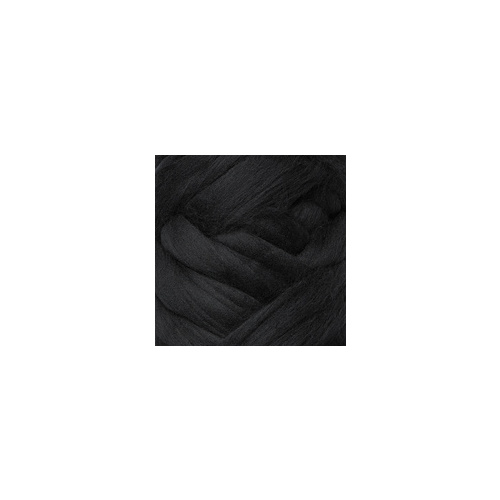 21 Micron Craft Wool Tops BLACK [Size: 100gm]