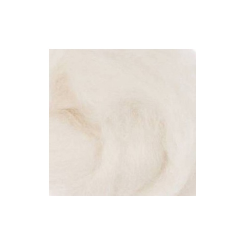 DHG 27 micron Corriedale Wool Tops NATURAL WHITE [SIZE: 50gms]