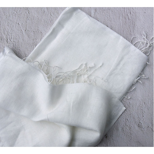 Handloomed Fine Pure Linen Scarf 40 x 180cm [QTY: 1]