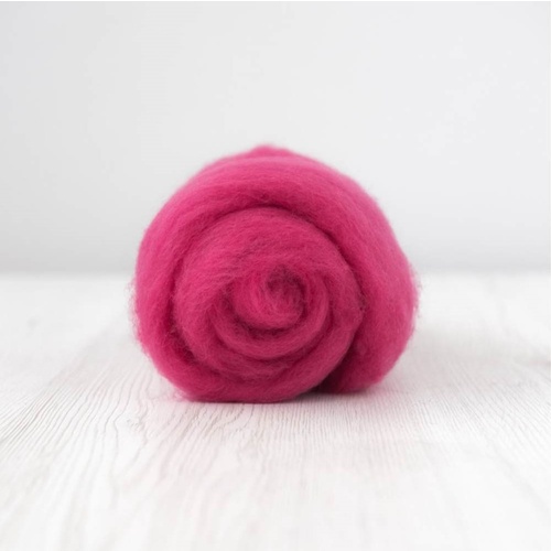 Raspberry  Carded Wool 19 Micron [ Size: 50gm]