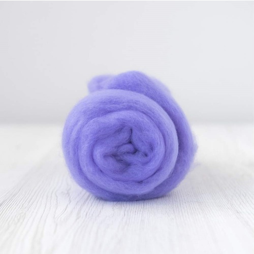 Lilac  Carded Wool 19 Micron [Size: 50gm]