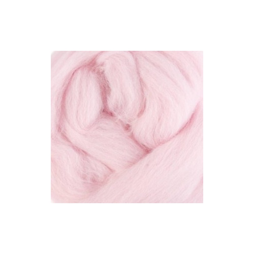 Natural Dyed Wool Tops - Talc (Cochineal) (Size: 50gm)
