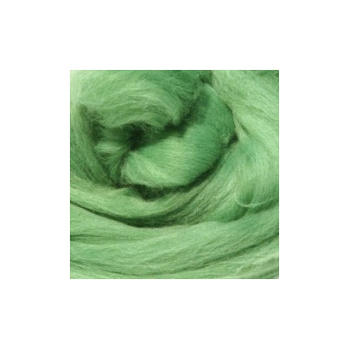 Natural Dyed Wool Rovings - Emerald (Weld) (Size: 50gm)