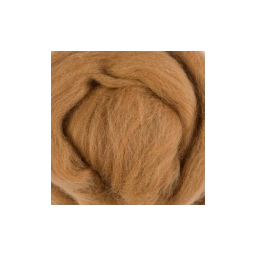 Natural Dyed Wool Tops - Kasbah (Cutch) (Size: 50gm)
