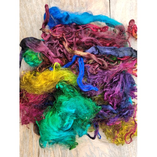 Silk Snippets Hand Dyed - 'RAINBOW FISH' 30gm pack
