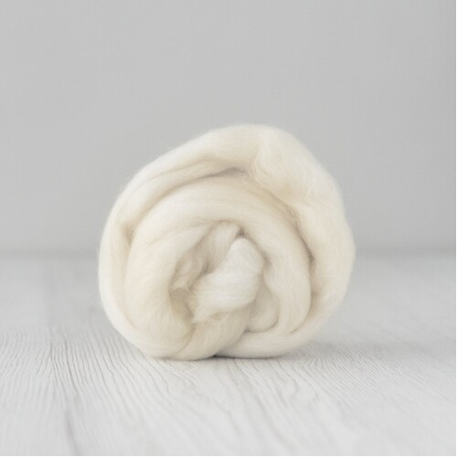 DHG 14.5 Micron Merino Wool Tops - White [Size: 1kg]
