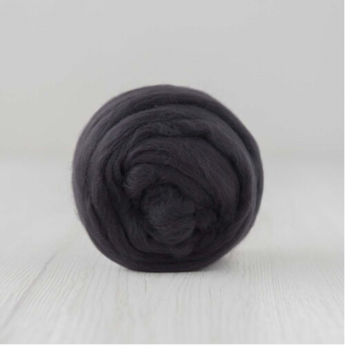 DHG 14.5 Micron Merino Wool Tops - Black  [SIZE: 500gm]