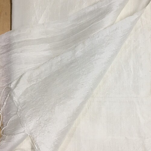 Handloomed Extra Fine Fringed  Eri Silk Scarf 70  x 200cm 