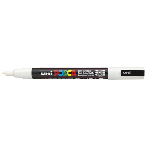 Uniball Posca Paint Markers 1.3mm Bullet Tip White