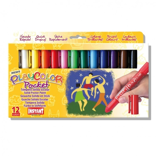 Playcolour Textil Fabric Paint Sticks - Set 12 x 5gm Pocket
