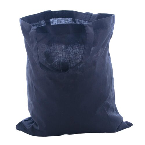 Calico Tote Bag 38 x 42cm Double Short Strap BLACK [QTY: 20]