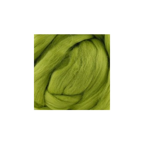 27 Micron Wool Tops Bright Green [Size: 100gm]