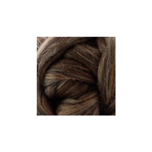25 Micron Wool Tops Rustic Brown [Size: 100gm]
