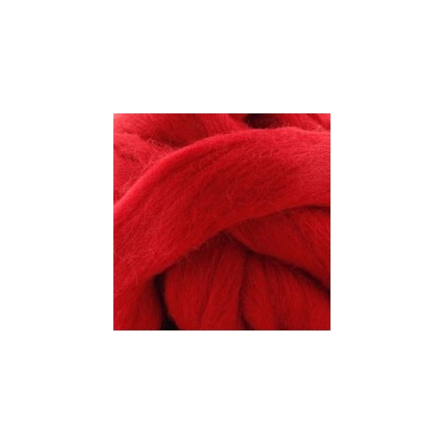 27 Micron Wool Tops  Medium Red [Size: 100gm]