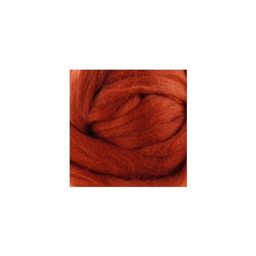 Polish 27 Micron Merino Wool Tops Terracotta [Size: 50gm]
