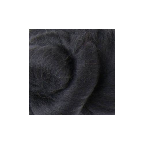 DHG 16 Micron Wool Tops BLACK [Size: 50gm]