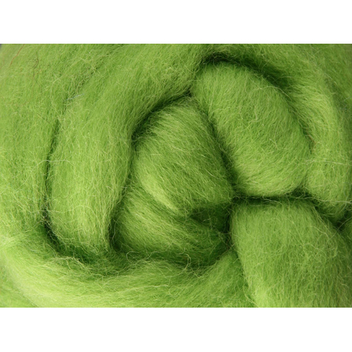 Ashford Corriedale Wool Tops LIME [SIZE: 50gms]