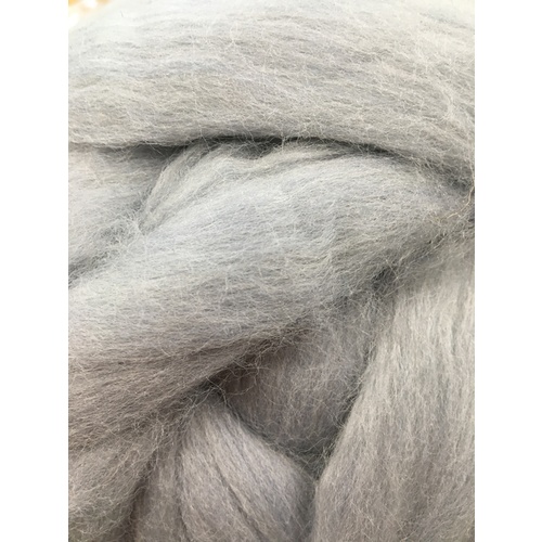 21 Micron Craft Wool Tops SOFT GREY [Size: 100gm]